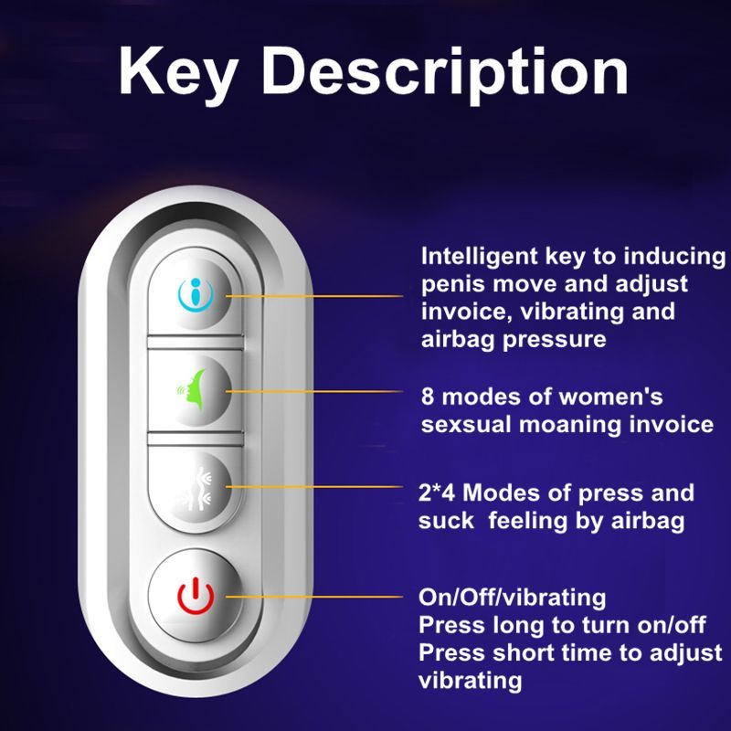 SO1714 Интеллектуальный мастурбатор Leten EVA с вибрацией, автоматическим сжатием и голосом