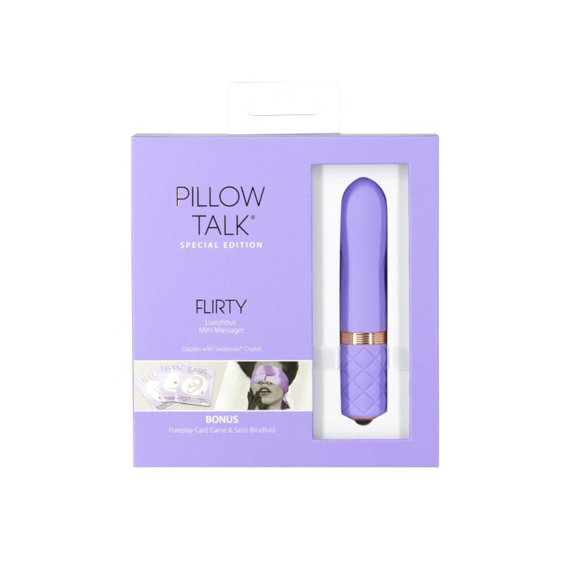 SO6854 Розкішний вібратор Pillow Talk Flirty Purple Special Edition, Сваровскі, пов’язка на очі+гра