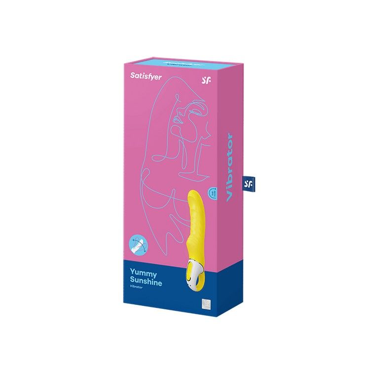 SO2203 Мощный вибратор Satisfyer Vibes Yummy Sunshine с гибким стволом и стимулирующим рельефом, 12 режимов