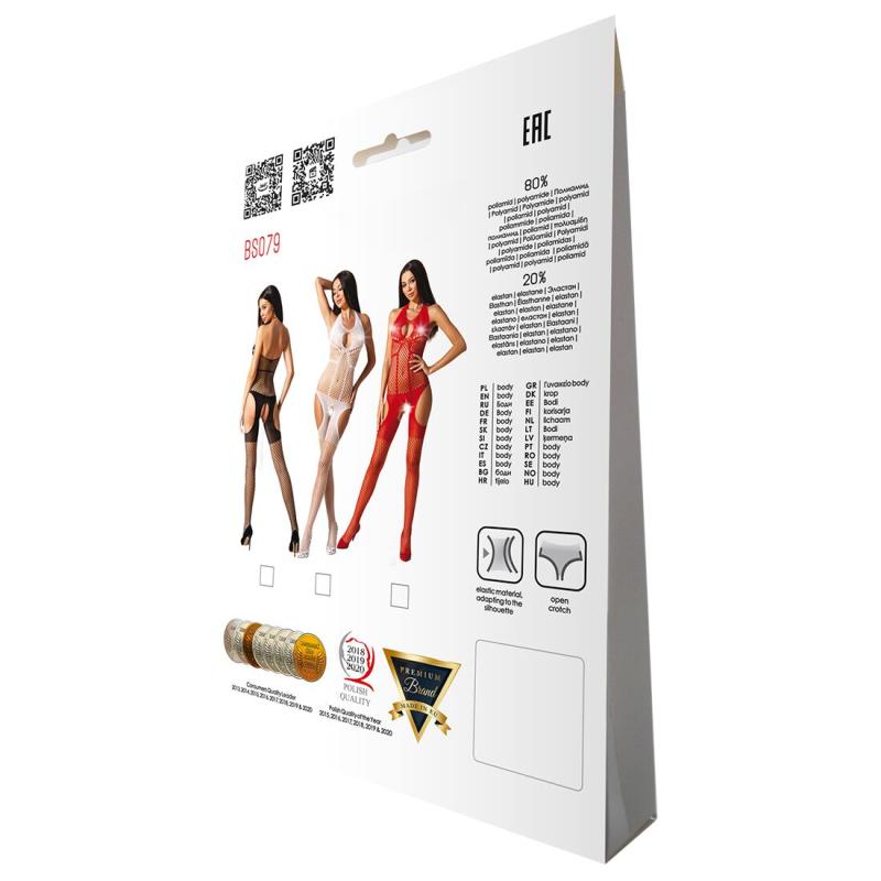 SO4726 Бодистокинг с имитацией чулок Passion BS079 black