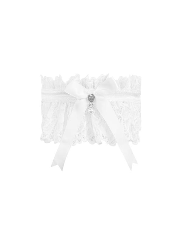 SO7683 Ажурная подвязка Obsessive Amor Blanco garter, white