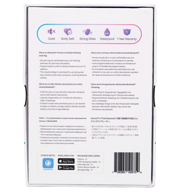 SO4565 Смарт кольцо-насадка на член Lovense Diamo Cock Ring