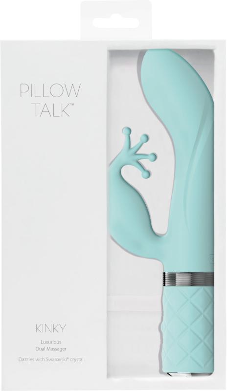 SO2716 Роскошный вибратор-кролик Pillow Talk - Kinky Teal с кристаллом Сваровски, мощный