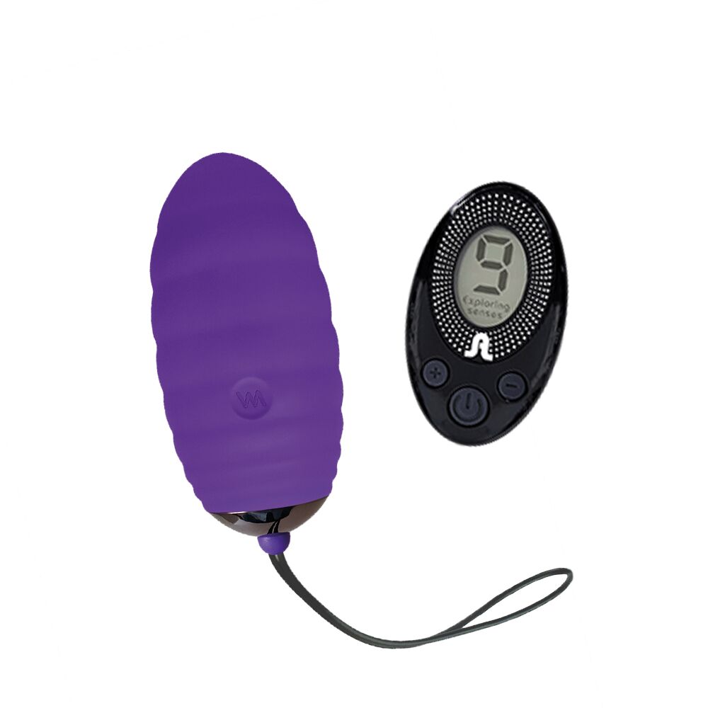 AD40743 Виброяйцо Adrien Lastic Ocean Breeze Purple с пультом ДУ, 10 режимов работы