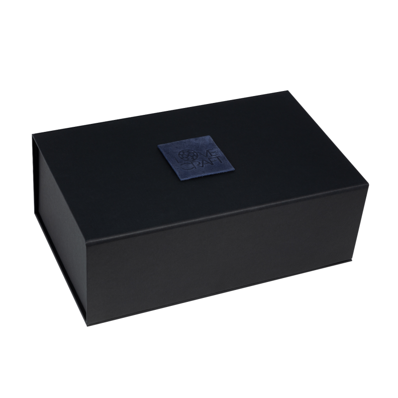 SO3314 Премиум маска кошечки LOVECRAFT, натуральная кожа, голубая, подарочная упаковка