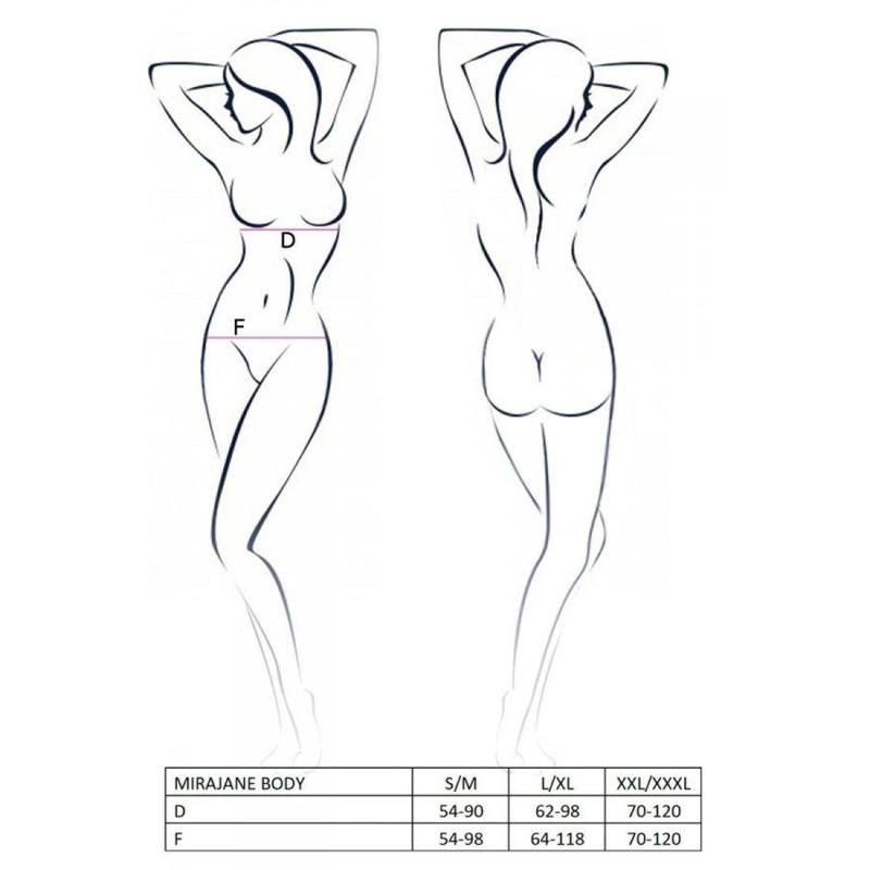 SO4132 Ажурное боди AZALIA BODY black S/M Passion