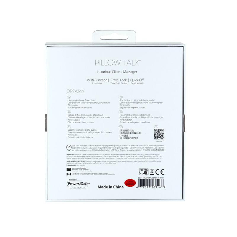 SO5568 Роскошный вакуумный клиторальный стимулятор Pillow Talk - Dreamy Pink с кристаллом Swarovski