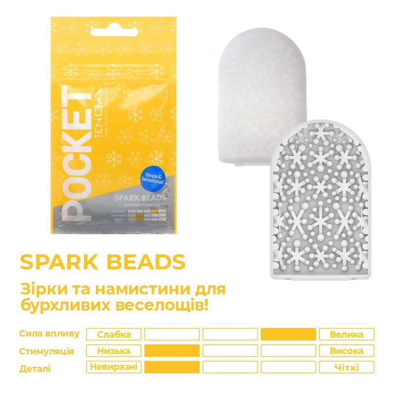 SO5599 Мастурбатор TENGA Pocket Spark Beads