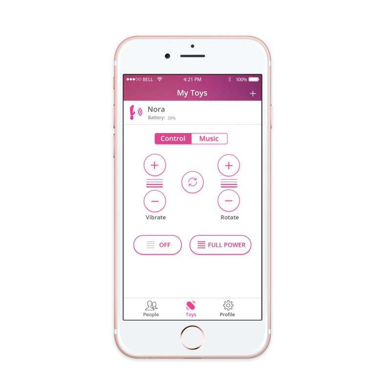 SO4090 Смарт вибратор-кролик Lovense Nora с вращающимся стволом