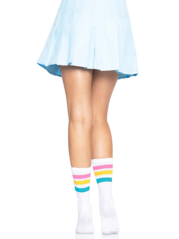 SO8585 Носки женские в полоску Leg Avenue Pride crew socks Pansexual, 37–43 размер