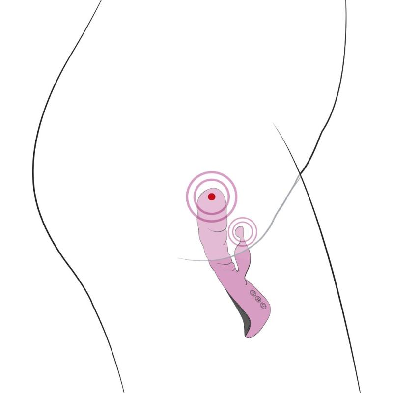 AD11131 Вибратор Adrien Lastic Mini Trigger с массирующими движениями ствола