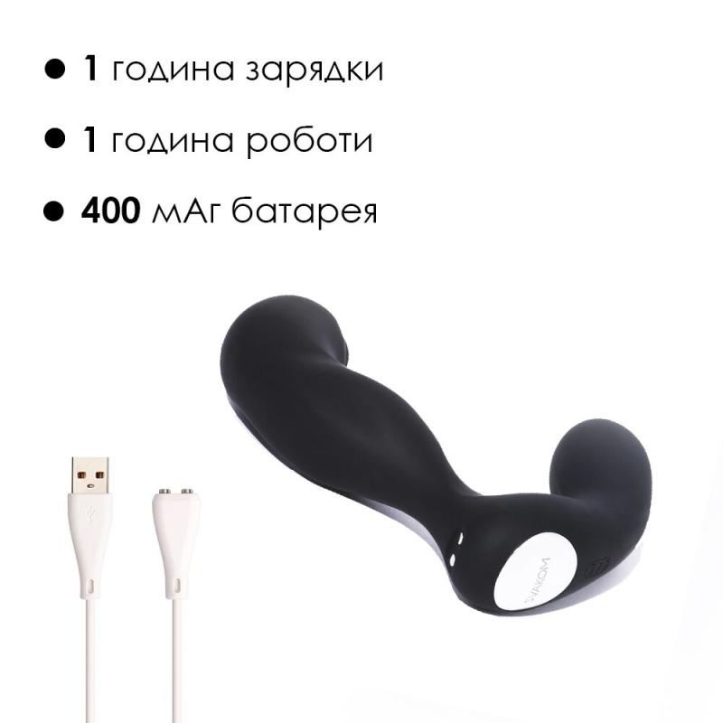 SO5105 Смарт-масажер простати з пульсацією на кінчику головки Svakom Iker Black