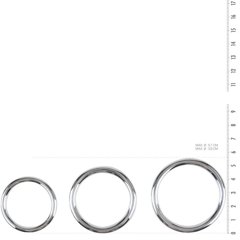 SO4584 Набор эрекционных колец Sinner Gear Unbendable — Cock/Ball Ring & Glans Ring Set