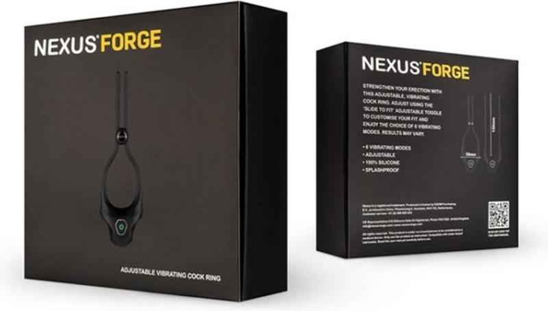 SO8695 Эрекционное кольцо Nexus FORGE Vibrating Adjustable Lasso - Black