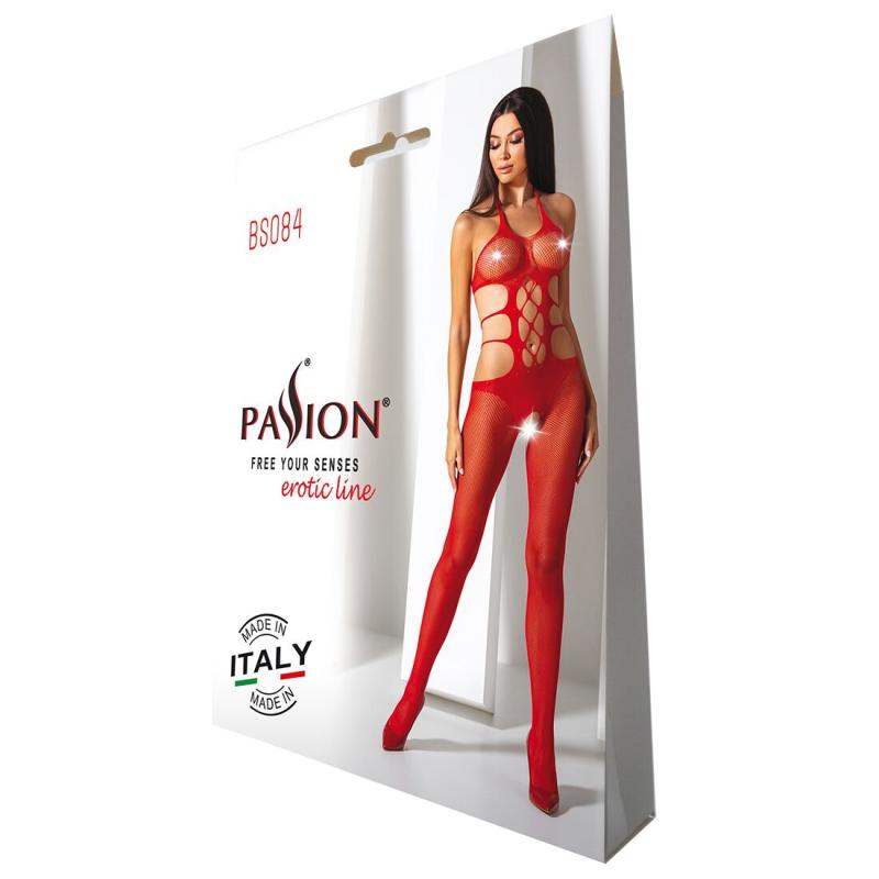 SO4742 Эротический бодистокинг Passion BS084 red