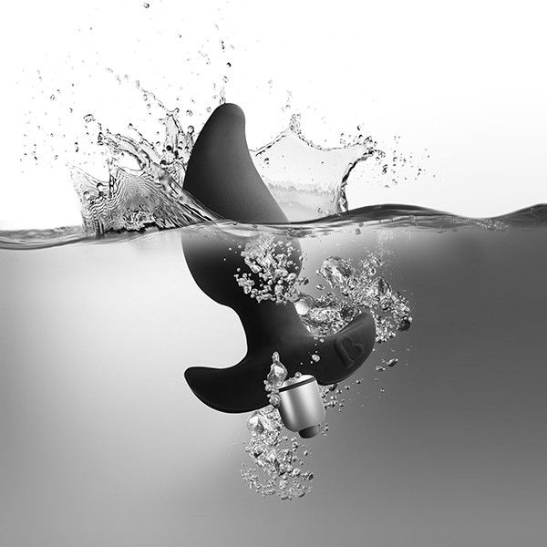 RO2095 Анальный вибростимулятор Rocks Off Butt Quiver Black, стимуляция простаты, макс. диаметр 4,3 см