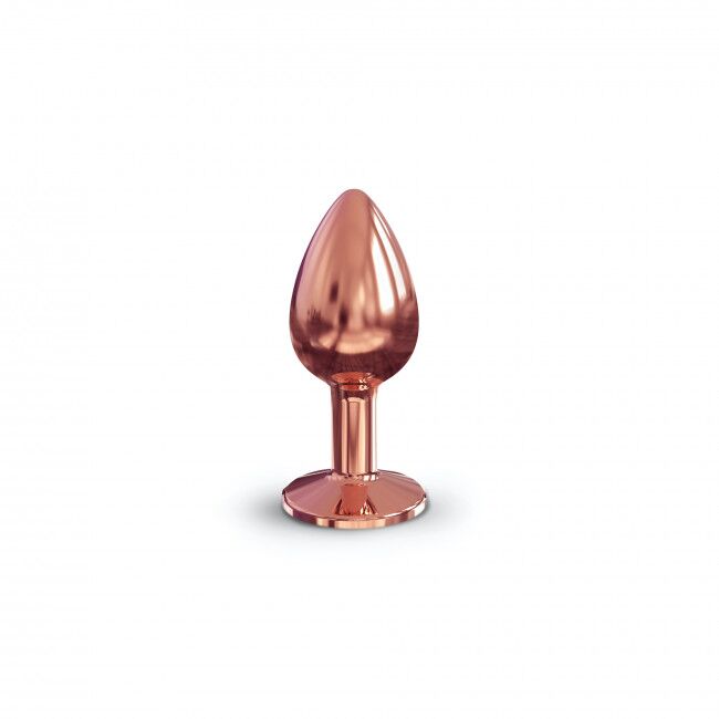 SO5534 Металлическая анальная пробка с украшением в виде кристалла Dorcel - Diamond Plug Rose Gold S