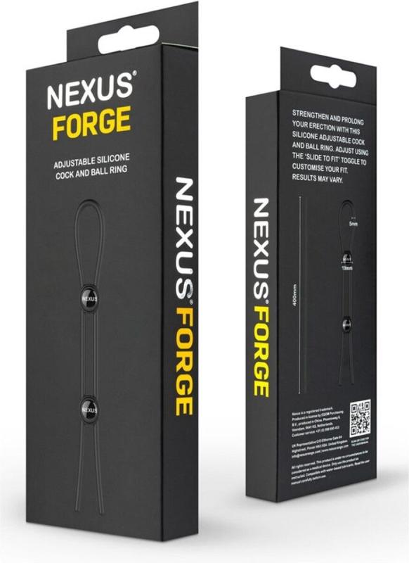 SO8694 Эрекционное кольцо Nexus FORGE Double Adjustable Lasso - Black