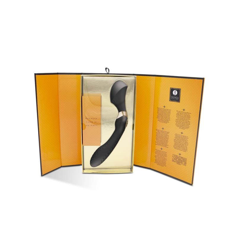 SO6914 Вибромассажер Shunga Zoa Black, двусторонний