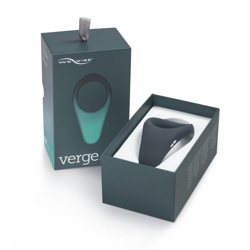 SO1701 Смарт-виброкольцо под одежду VERGE BY WE-VIBE SLATE, охватывает пенис и мошонку, 10 режимов