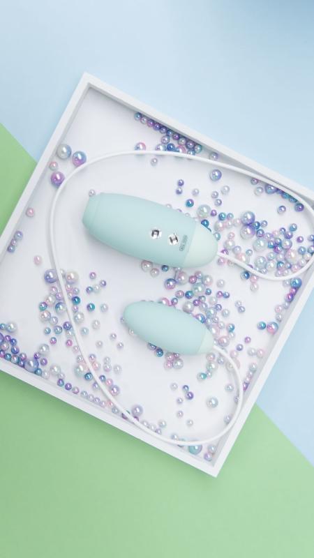 SO3621 Вакуумный стимулятор с виброяйцом 2-в-1 KISTOY Miss VV Cyan