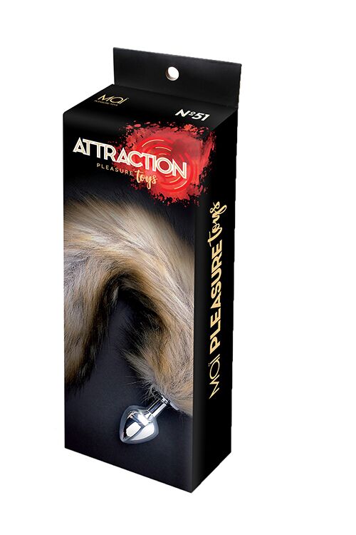 SO4633 Анальная пробка Лисий Хвост MAI Attraction Toys №51, размер пробки 7х3см, общая длина 50см