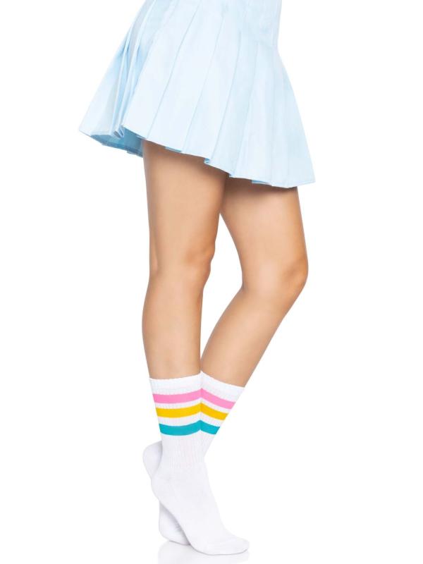 SO8585 Носки женские в полоску Leg Avenue Pride crew socks Pansexual, 37–43 размер