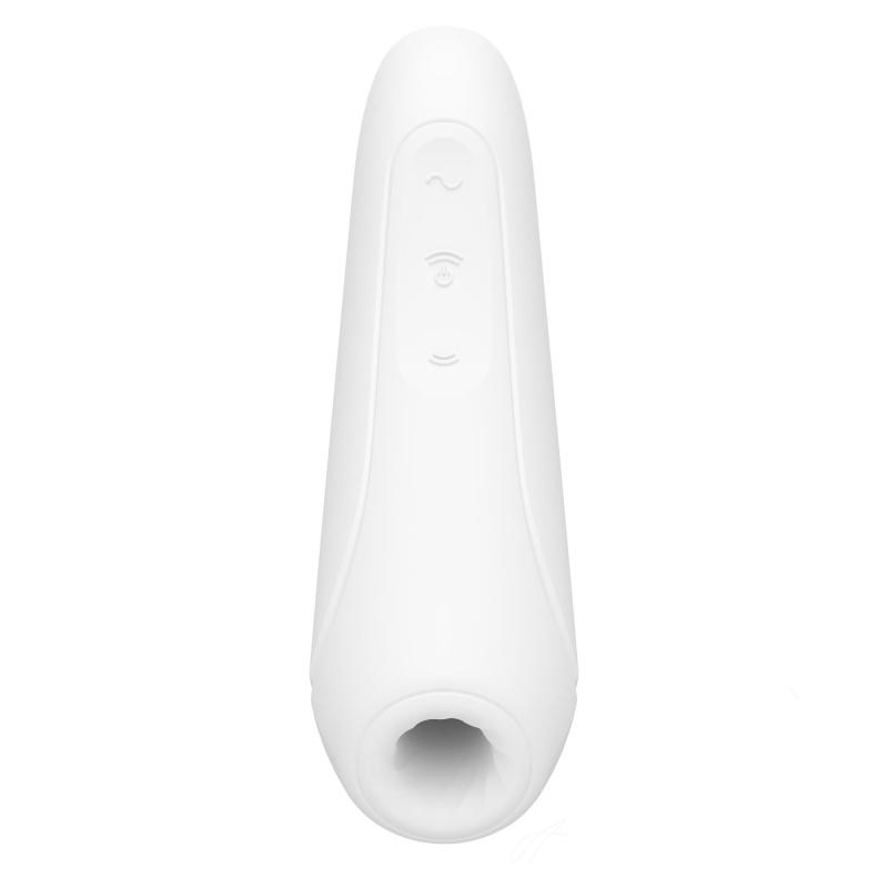 SO3781 Вакуумный клиторальный стимулятор Satisfyer Curvy 1+ White с управлением через интернет