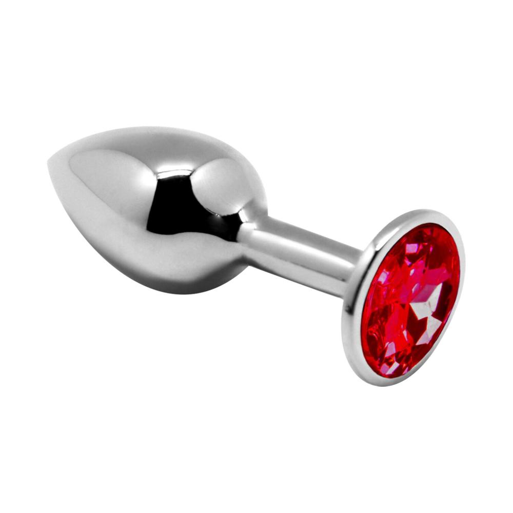 SO6004 Металлическая анальная пробка с кристаллом Alive Mini Metal Butt Plug Red L
