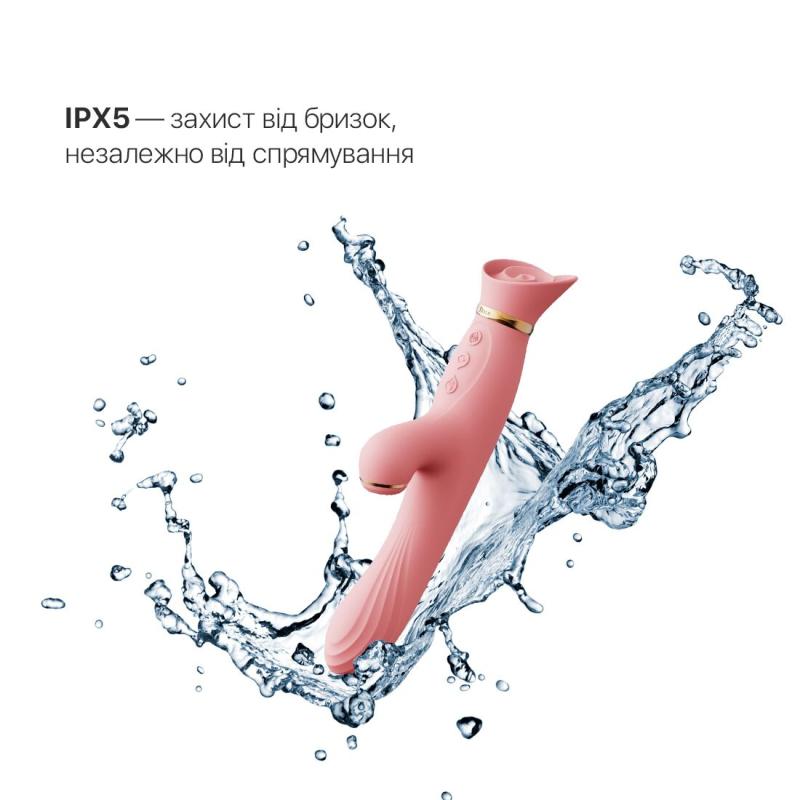 SO6680 Вибратор с подогревом и вакуумной стимуляцией клитора Zalo - ROSE Vibrator Strawberry Pink