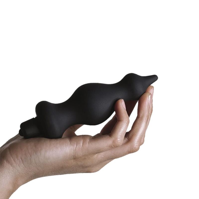 AD20309 Анальная пробка с вибрацией Adrien Lastic Bullet Amuse Black, макс. диаметр 3,9см