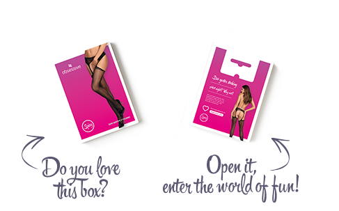 SO7272 Сетчатые чулки-стокинги со стрелкой Obsessive Garter stockings S314 S/M/L, черные, имитация гартеров