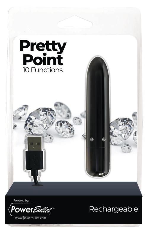 SO5564 Вибропуля PowerBullet - Pretty Point Rechargeable Bullet Black