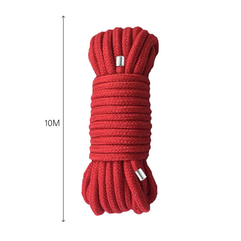 SO6574 Веревка для BDSM MAI Bondage Rope Red, длина 10 м, диаметр 6,5 мм, полиэстер