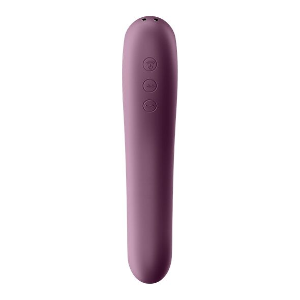 SO6115 Вакуумный стимулятор с вибрацией Satisfyer Dual Kiss Wine Red