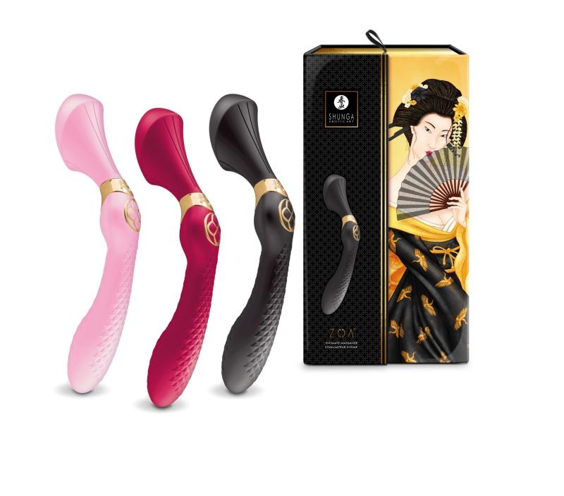 SO6912 Вибромассажер Shunga Zoa Raspberry, двусторонний