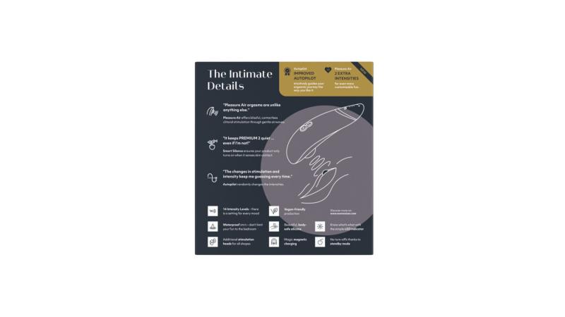 SO8749 Вакуумный клиторальный стимулятор Womanizer Premium 2 - Black