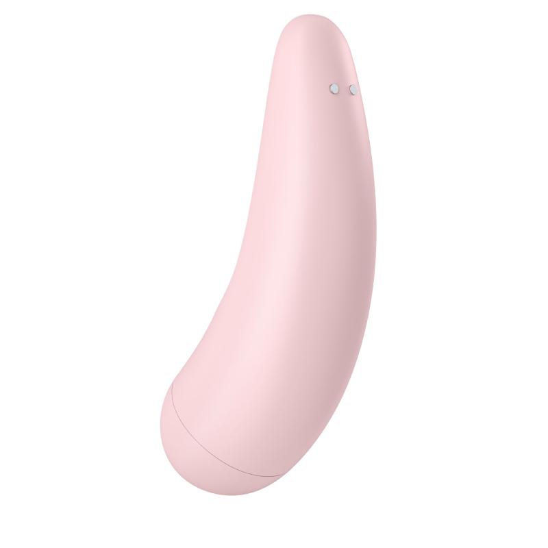 SO3782 Вакуумный клиторальный стимулятор Satisfyer Curvy 2+ Pink с управлением через интернет