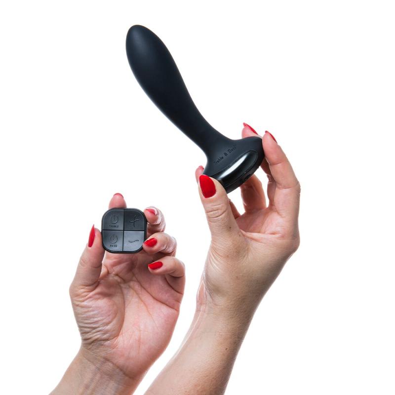 SO8729 Анальная вибропробка Hot Octopuss PleX with flex, Treble and Bass Technology, 2 мотора, пульт ДУ