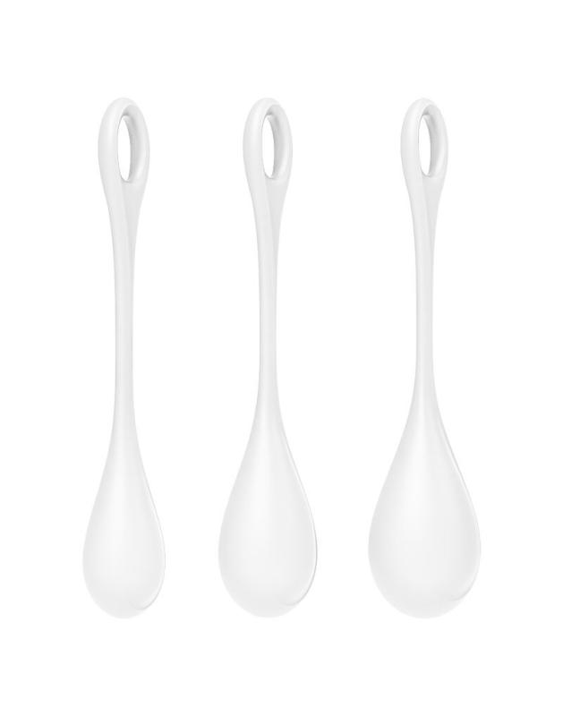SO6735 Набор йони бусин Satisfyer Yoni Power 1 White, диаметр 2-2,5-3см, вес 22-46-74гр