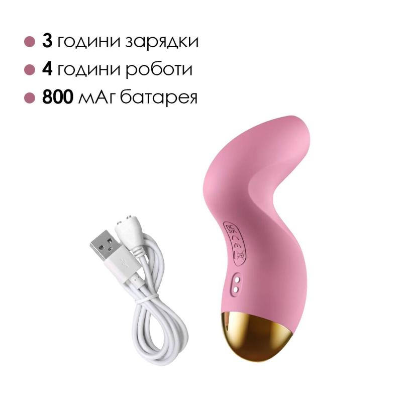 SO6993 Вакуумный клиторальный стимулятор Svakom Pulse Pure Pale Pink, 5 режимов, 5 интенсивностей в каждом