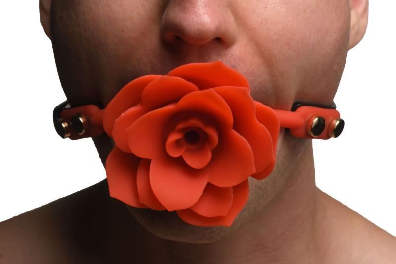 SO8801 Кляп Master Series Blossom Silicone Rose Gag - Red