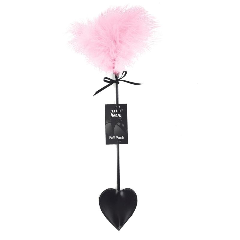 SO6967 Щекоталка со шлепалкой Пика Art of Sex - Puff Peak, цвет Розовый