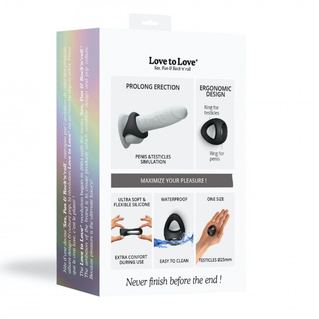 SO5087 Эрекционное кольцо двойное Love To Love FLUX RING - BLACK ONYX