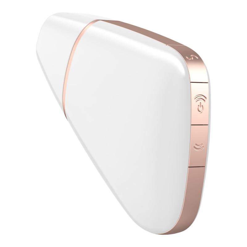 SO3896 Вакуумный клиторальный стимулятор Satisfyer Love Triangle White с управлением через интернет