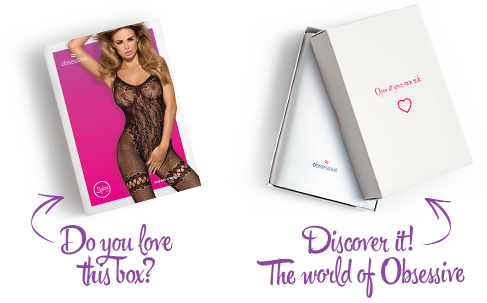 SO7223 Бодистокинг Obsessive Bodystocking F213 XL/XXL, имитация кружевного боди и резинки для чулок