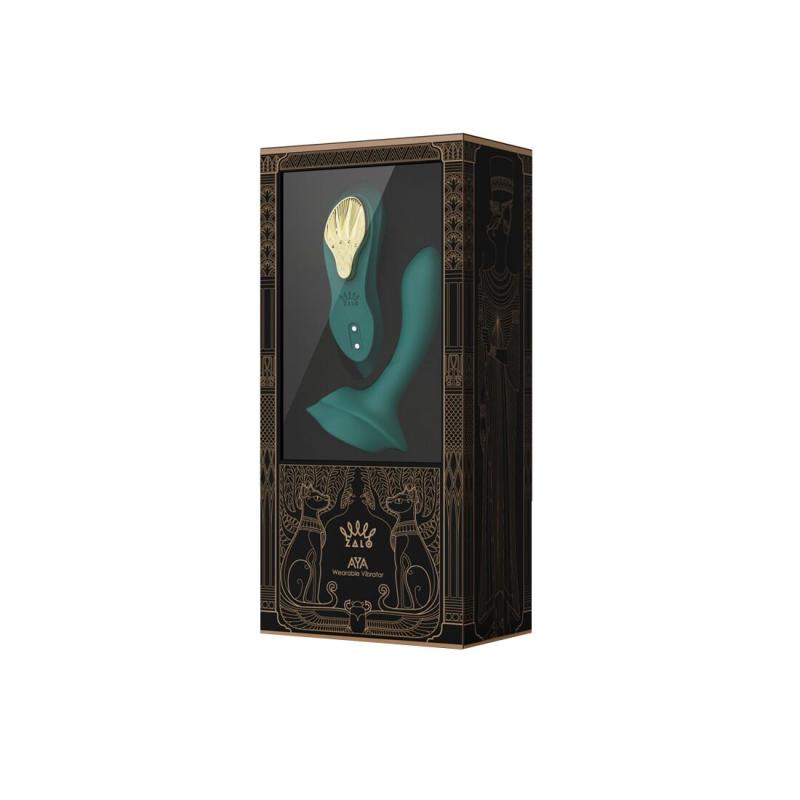 SO6647 Смарт-вибратор в трусики Zalo - AYA Turquoise Green, насадка и пульт ДУ