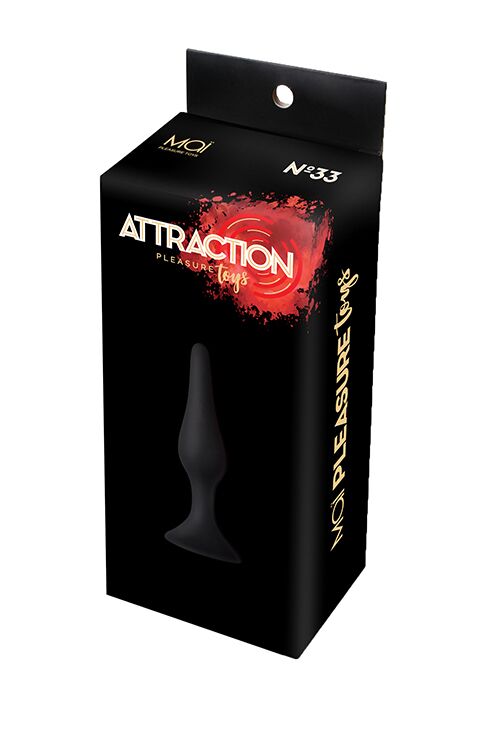 SO5012 Анальная пробка на присоске MAI Attraction Toys №33 Black, длина 11,5cм, диаметр 3см