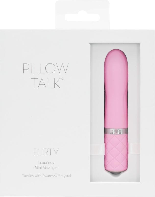 SO2725 Роскошный вибратор PILLOW TALK - Flirty Pink с кристаллом Сваровски, гибкая головка