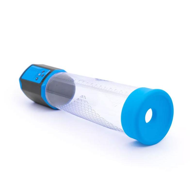 SO6299 Автоматическая вакуумная помпа Men Powerup Passion Enlargement system Blue перезаряжаемая, 5 режимов